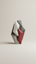 Original Geometric Sculpture in Polished Steel