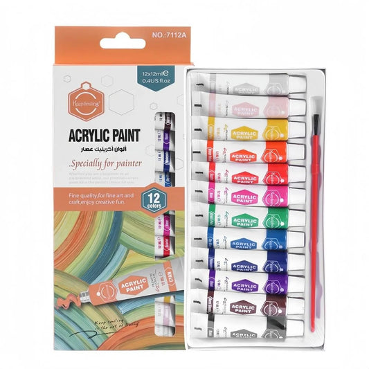 Keep Smiling Acrylic Paint Set 12 Colors 12ml