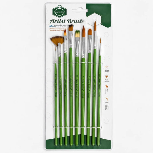 Keep Smiling Artist Paint Brush Set 8 Pieces